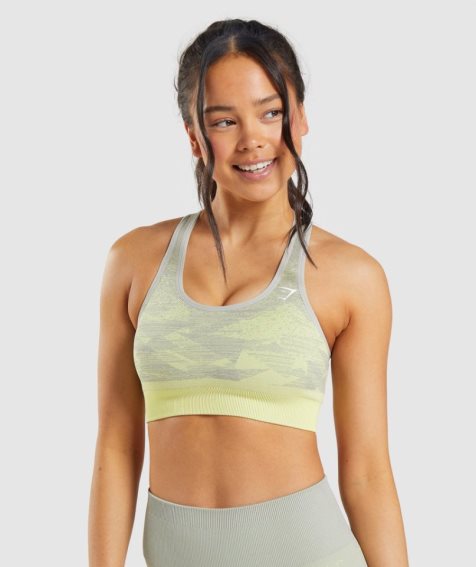 Women's Gymshark Adapt Ombre Seamless Sports Bra Grey | NZ 5NMOFZ